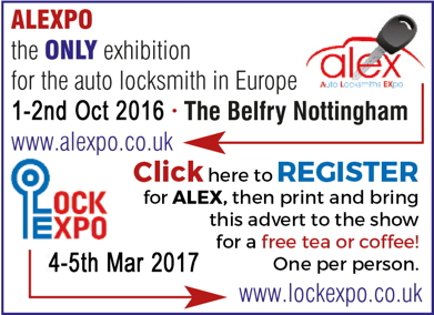 Advert: http://alex.lockexpo.co.uk/visitor-registration/